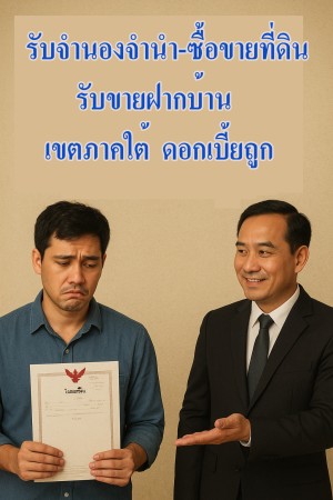 ที่ดิน ประกาศ ใจดีให้คำปรึกษาฟรี,ปัตตานียะลานราธิวาส ไม่ผ่านนายหน้า ตรงกับนายทุนคุยง่าย ในเขตสงขลาพัทลุงสตูล รับจำนองจำนำที่ดินดอกเบี้ยถูกภาคใต้