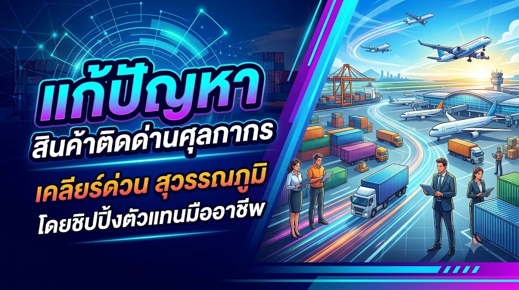 บริการ ประกาศ ชิปปิ้ง นำเข้าสินค้าผ่านฉลุย100% สินค้าติดด่านศุลกากร เคลียร์สินค้าติดด่าน สุวรรณภูมิ